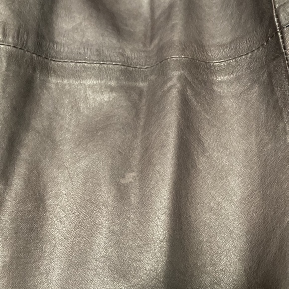 Vintage West Bay midi dark brown leather skirt - Picture 11 of 14